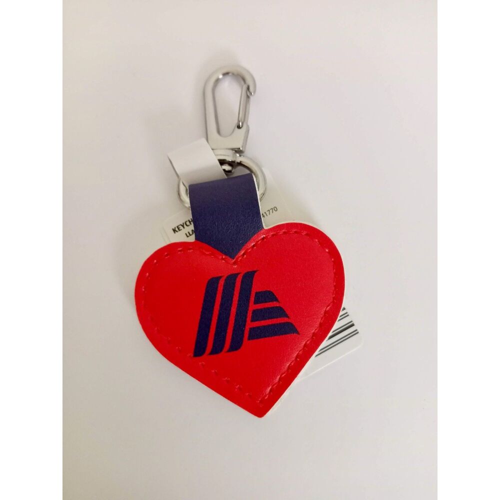 ALDI Super Fan Heart Keychain Quarter Keeper 2025 Never Forget Clip Red Blue NWT